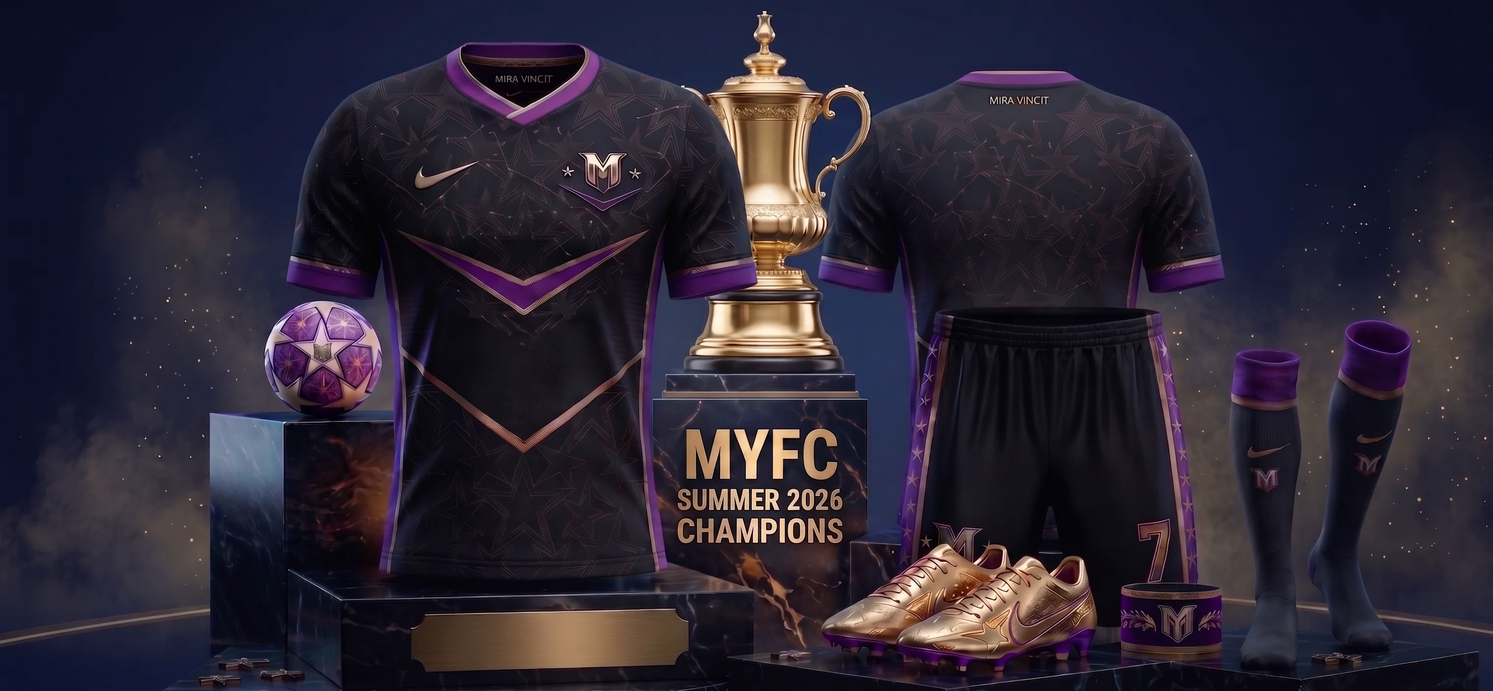 MYFC Summer 2026 Champions edition — black kit