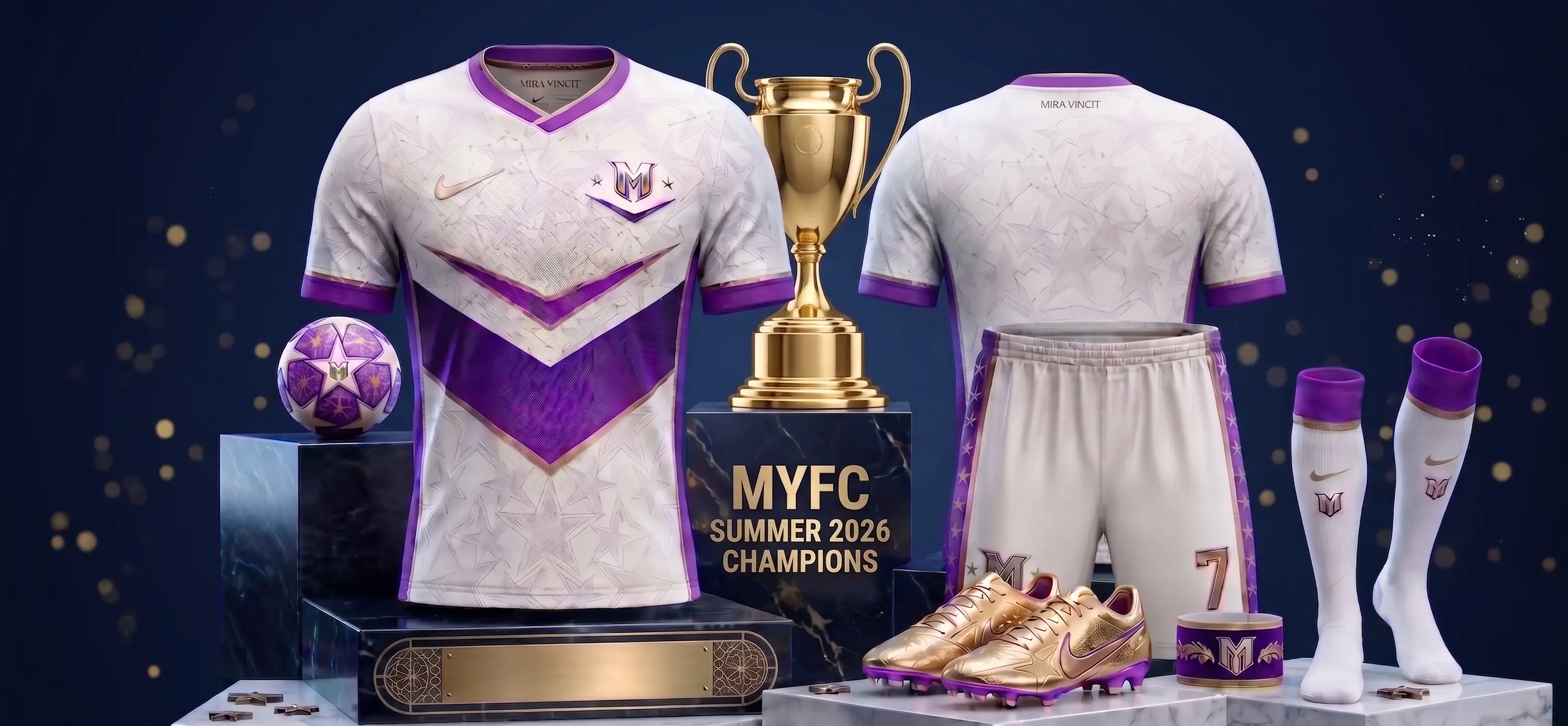 MYFC Summer 2026 Champions edition — white kit