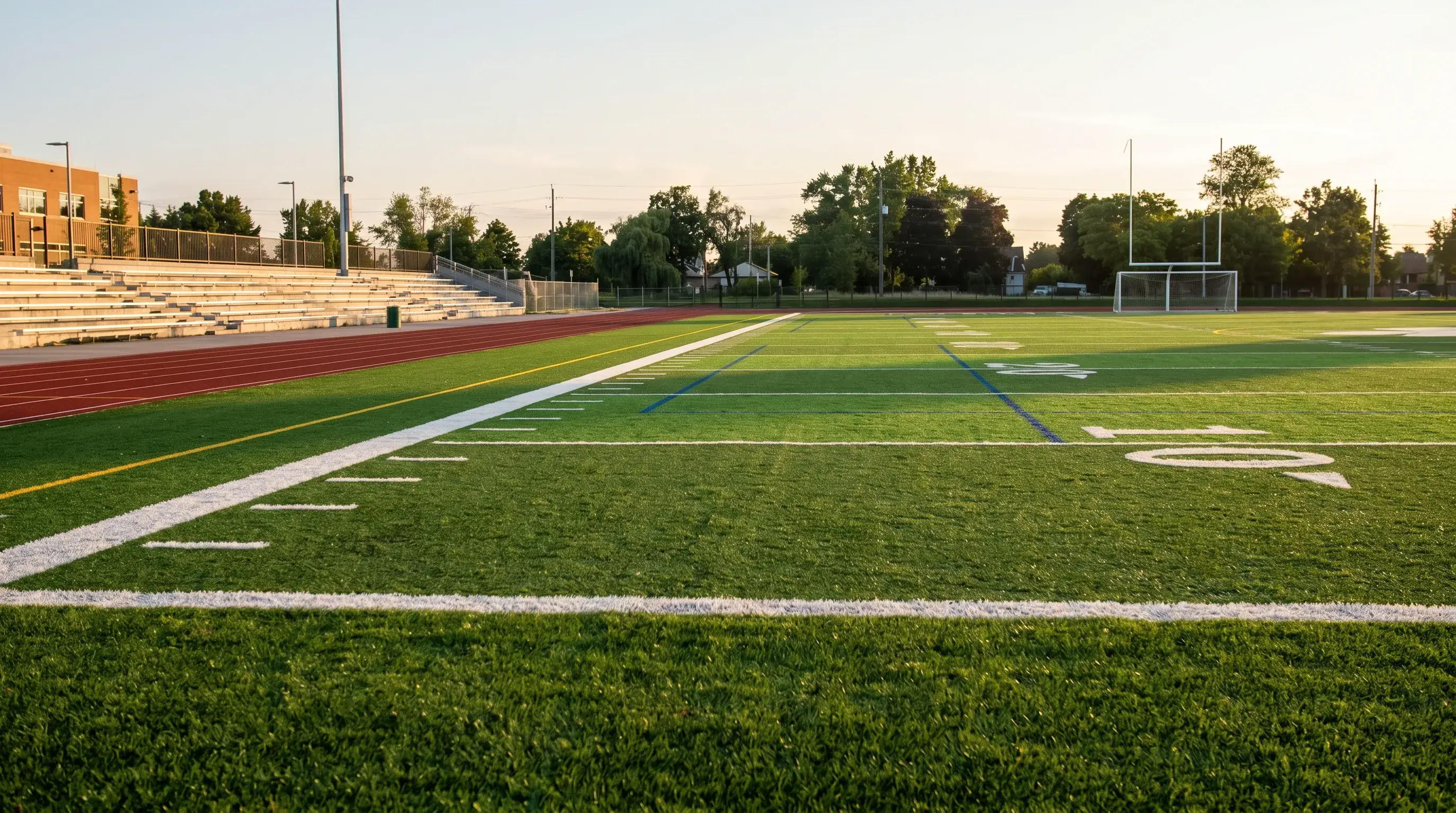 Bishop Ryan field at golden hour