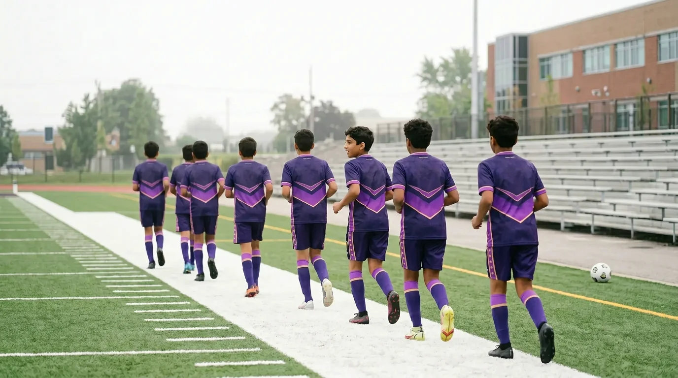 U9/U11 warm-up jogging